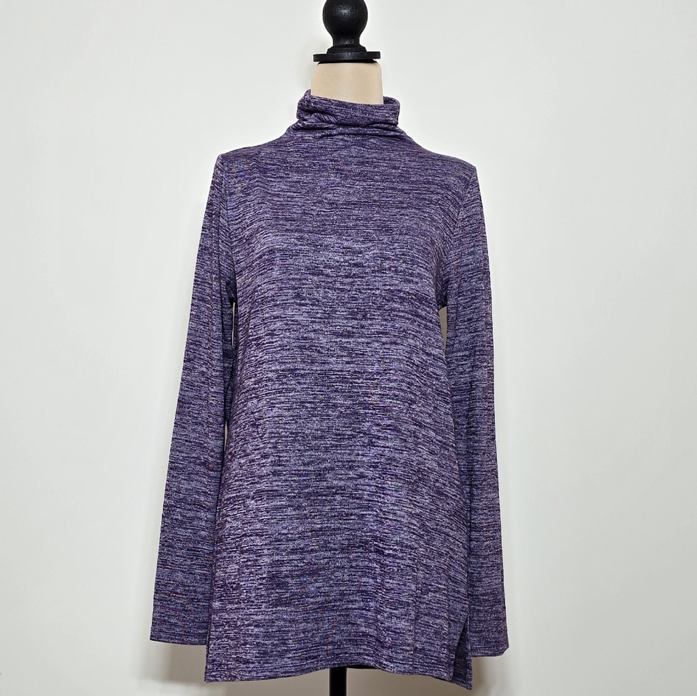 Lands' End Purple Heather Knit Tunic